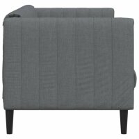 vidaXL Sofa 3-Sitzer Dunkelgrau Stoff