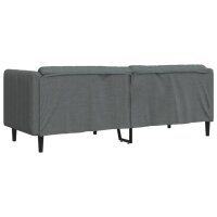 vidaXL Sofa 3-Sitzer Dunkelgrau Stoff