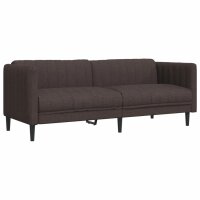 vidaXL Sofa 3-Sitzer Dunkelbraun Stoff