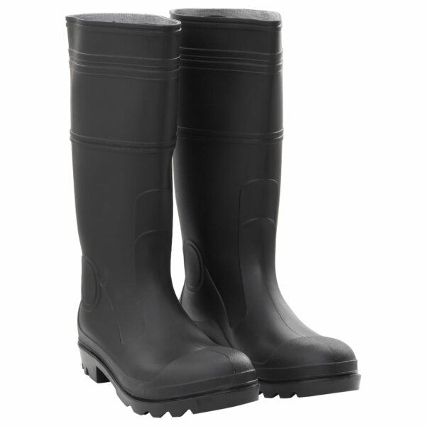 vidaXL Gummistiefel Schwarz Gr&ouml;&szlig;e 45 PVC