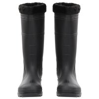 vidaXL Gummistiefel mit Herausnehmbarem Innenfutter Schwarz Gr. 46 PVC