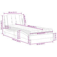 vidaXL Bett mit Matratze Wei&szlig; 80x200 cm Kunstleder