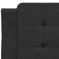 vidaXL Bett mit Matratze Schwarz 90x190 cm Kunstleder