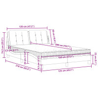 vidaXL Bett mit Matratze Schwarz 120x200 cm Kunstleder