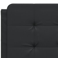 vidaXL Bett mit Matratze Schwarz 120x200 cm Kunstleder