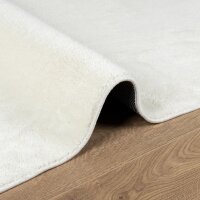 vidaXL Teppich OVIEDO Kurzflor Creme 200x200 cm