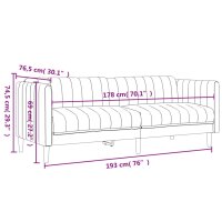 vidaXL 3-tlg. Sofagarnitur Taupe Stoff