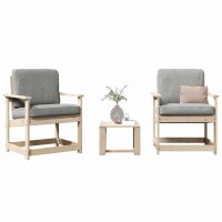 vidaXL 3-tlg. Garten-Lounge-Set Massivholz Kiefer