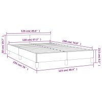 vidaXL Bettgestell mit Kopfteil Dunkelgrau 120x190 cm Stoff