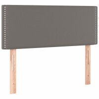 vidaXL Boxspringbett mit Matratze &amp; LED Grau 120x190 cm Kunstleder