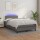 vidaXL Boxspringbett mit Matratze &amp; LED Grau 120x190 cm Kunstleder