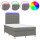 vidaXL Boxspringbett mit Matratze &amp; LED Dunkelgrau 120x190 cm Stoff