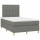 vidaXL Boxspringbett mit Matratze &amp; LED Dunkelgrau 120x190 cm Stoff