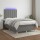 vidaXL Boxspringbett mit Matratze &amp; LED Dunkelgrau 120x190 cm Stoff