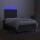 vidaXL Boxspringbett mit Matratze &amp; LED Dunkelgrau 120x190 cm Stoff