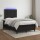 vidaXL Boxspringbett mit Matratze &amp; LED Schwarz 120x190 cm Stoff