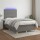 vidaXL Boxspringbett mit Matratze &amp; LED Dunkelgrau 120x190 cm Stoff