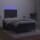 vidaXL Boxspringbett mit Matratze &amp; LED Schwarz 120x190 cm Samt