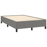 vidaXL Boxspringbett mit Matratze Dunkelgrau 120x190 cm Stoff