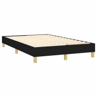 vidaXL Boxspringbett mit Matratze &amp; LED Schwarz 120x190 cm Stoff