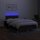 vidaXL Boxspringbett mit Matratze &amp; LED Schwarz 120x190 cm Stoff