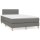 vidaXL Boxspringbett mit Matratze Dunkelgrau 120x190 cm Stoff