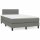 vidaXL Boxspringbett mit Matratze Dunkelgrau 120x190 cm Stoff