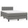 vidaXL Boxspringbett mit Matratze Dunkelgrau 120x190 cm Stoff