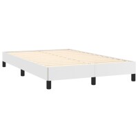 vidaXL Boxspringbett mit Matratze Wei&szlig; 120x190 cm Kunstleder