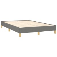 vidaXL Boxspringbett mit Matratze Dunkelgrau 120x190 cm Stoff