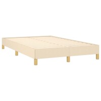 vidaXL Boxspringbett mit Matratze Creme 120x190 cm Stoff