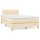 vidaXL Boxspringbett mit Matratze Creme 120x190 cm Stoff