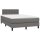 vidaXL Boxspringbett mit Matratze Grau 120x190 cm Kunstleder