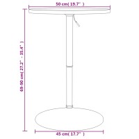 vidaXL Bartisch Wei&szlig; 50x50x90 cm Holzwerkstoff Verchromter Stahl