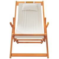 vidaXL Klappbare Strandst&uuml;hle 2 Stk. Creme Stoff