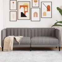 vidaXL Sofa 2-Sitzer Taupe Stoff