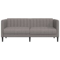 vidaXL Sofa 2-Sitzer Taupe Stoff