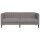 vidaXL Sofa 2-Sitzer Taupe Stoff