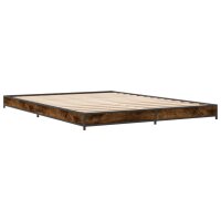 vidaXL Bettgestell R&auml;uchereiche 120x200 cm Holzwerkstoff und Metall