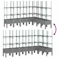 vidaXL Pflanzk&uuml;bel mit Rankgitter Hellgrau 200x160x142,5 cm PP