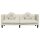 vidaXL Sofa mit Kissen 3-Sitzer Creme Samt