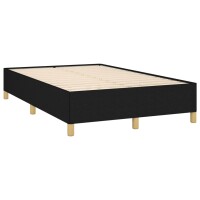 vidaXL Boxspringbett mit Matratze Schwarz 120x190 cm Stoff