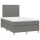 vidaXL Boxspringbett mit Matratze Dunkelgrau 120x190 cm Stoff