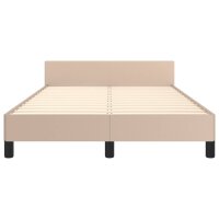 vidaXL Bettgestell mit Kopfteil Cappuccino-Braun 120x190 cm Kunstleder