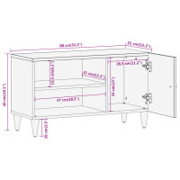 vidaXL TV-Schrank 80x31x46 cm Massivholz Mango