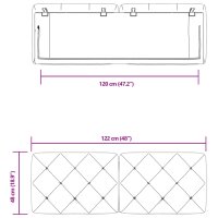 vidaXL Kopfteil-Kissen Blau 120 cm Samt