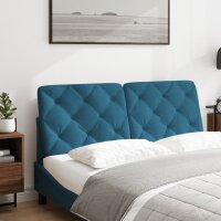 vidaXL Kopfteil-Kissen Blau 120 cm Samt