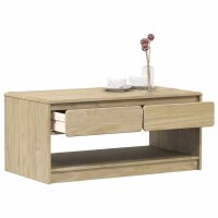 vidaXL Couchtisch SAUDA Eiche-Optik 99x55x45 cm Massivholz Kiefer