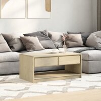 vidaXL Couchtisch SAUDA Eiche-Optik 99x55x45 cm Massivholz Kiefer