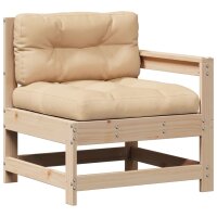 vidaXL 3-tlg. Garten-Lounge-Set mit Kissen Massivholz Kiefer